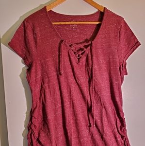 Lace Front Maternity Shirt